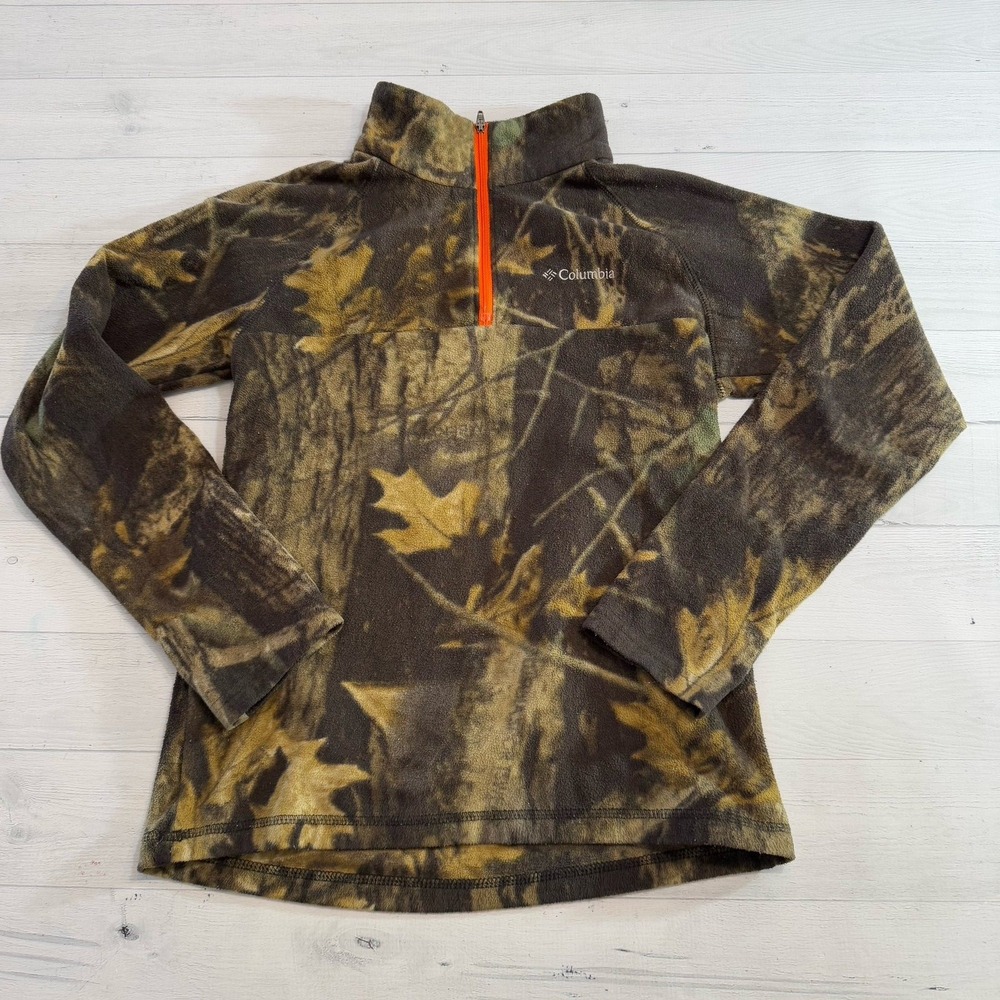 Columbia kids camo‎ light fleece pullover sweatshirt  10/12